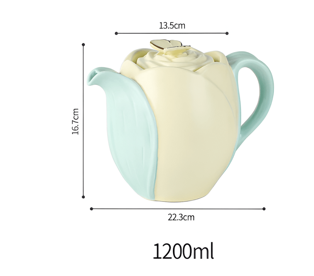 チューリップ 陶器 コーヒー碗 受け皿 セット