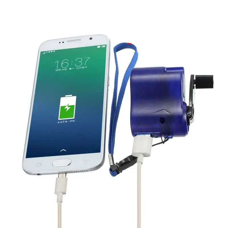 شاحن نوفا تشارج المحمول للطوارئ مع مقبض يدوي، USB، وLED
