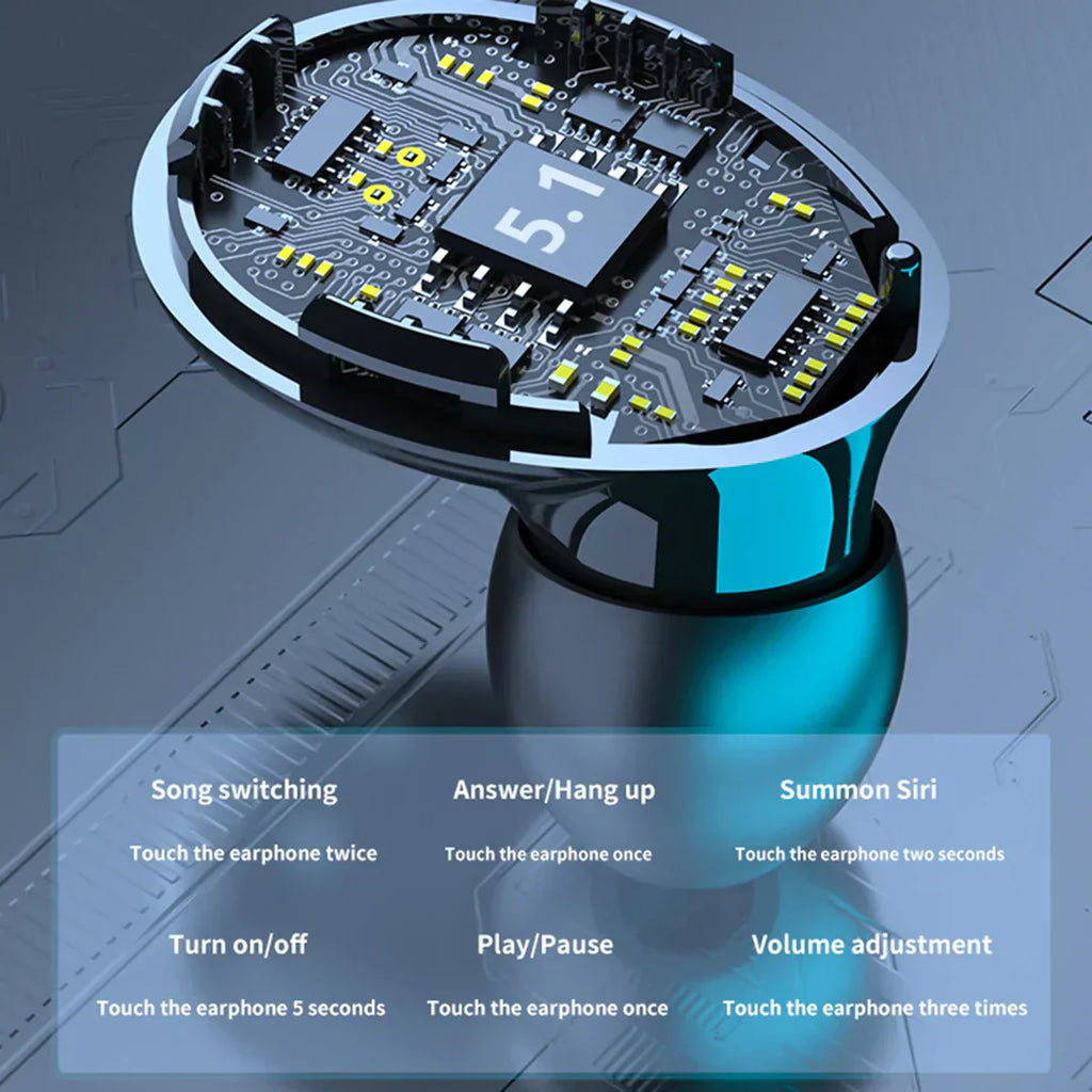 HarmonyBuds™ Bluetooth 5.1 slušalice s kutijom za punjenje od 3500mAh vodootpornom