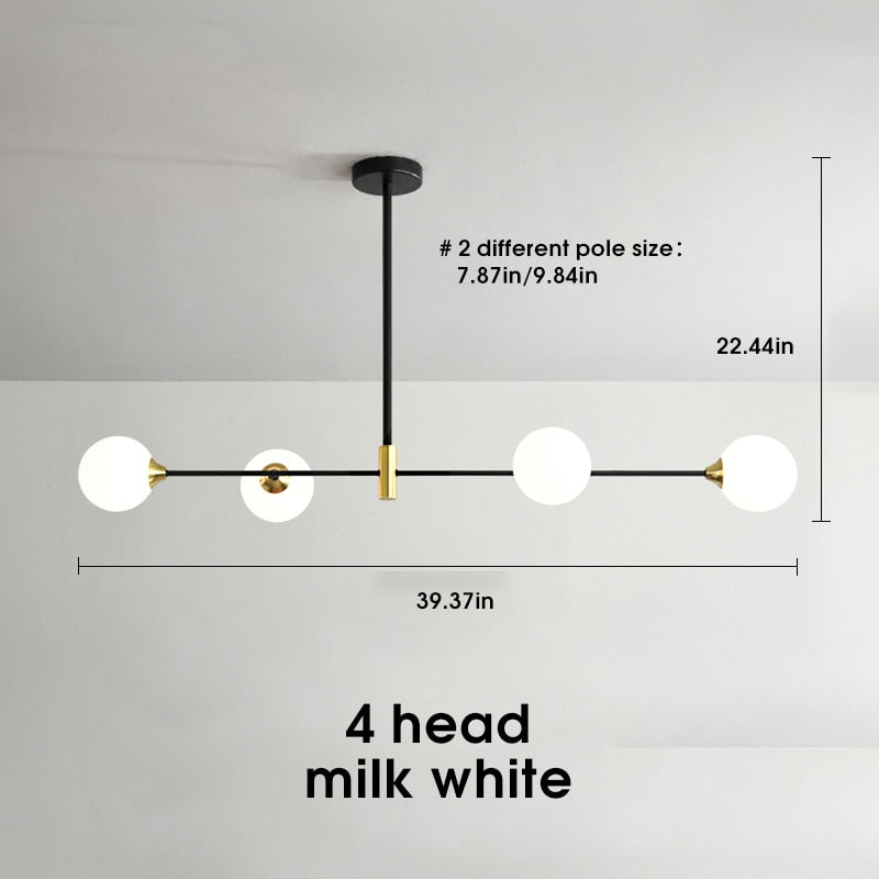 Kara - Lampu Siling Kelambu Bola Kaca Nordic