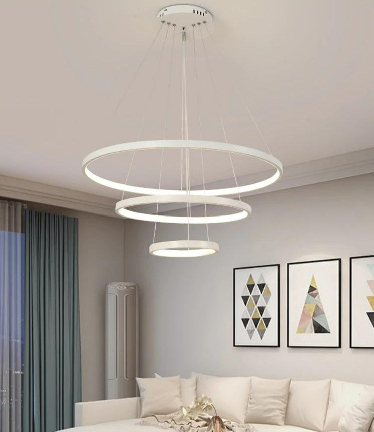 Lampadario moderno a LED a forma di anello