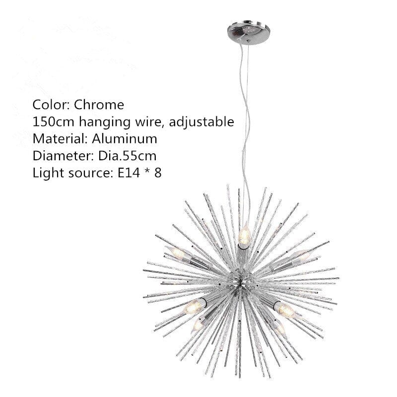 Lampadario a sospensione postmoderno a forma di fuoco d'artificio