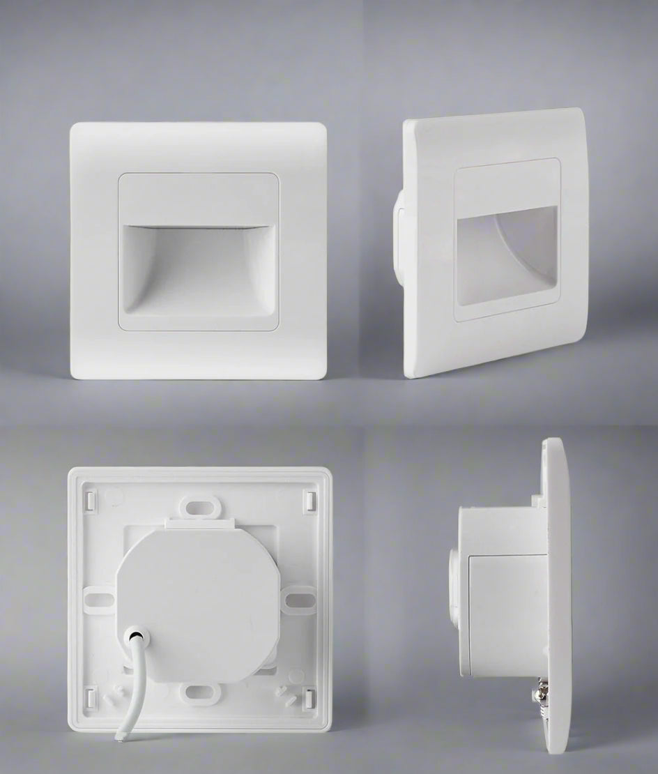 EB Brone - Led Stair Light 4 Colors PIR Sensor Recessed Footlight