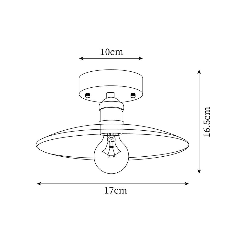 Amber Swirl Glass Shade Ceiling Light