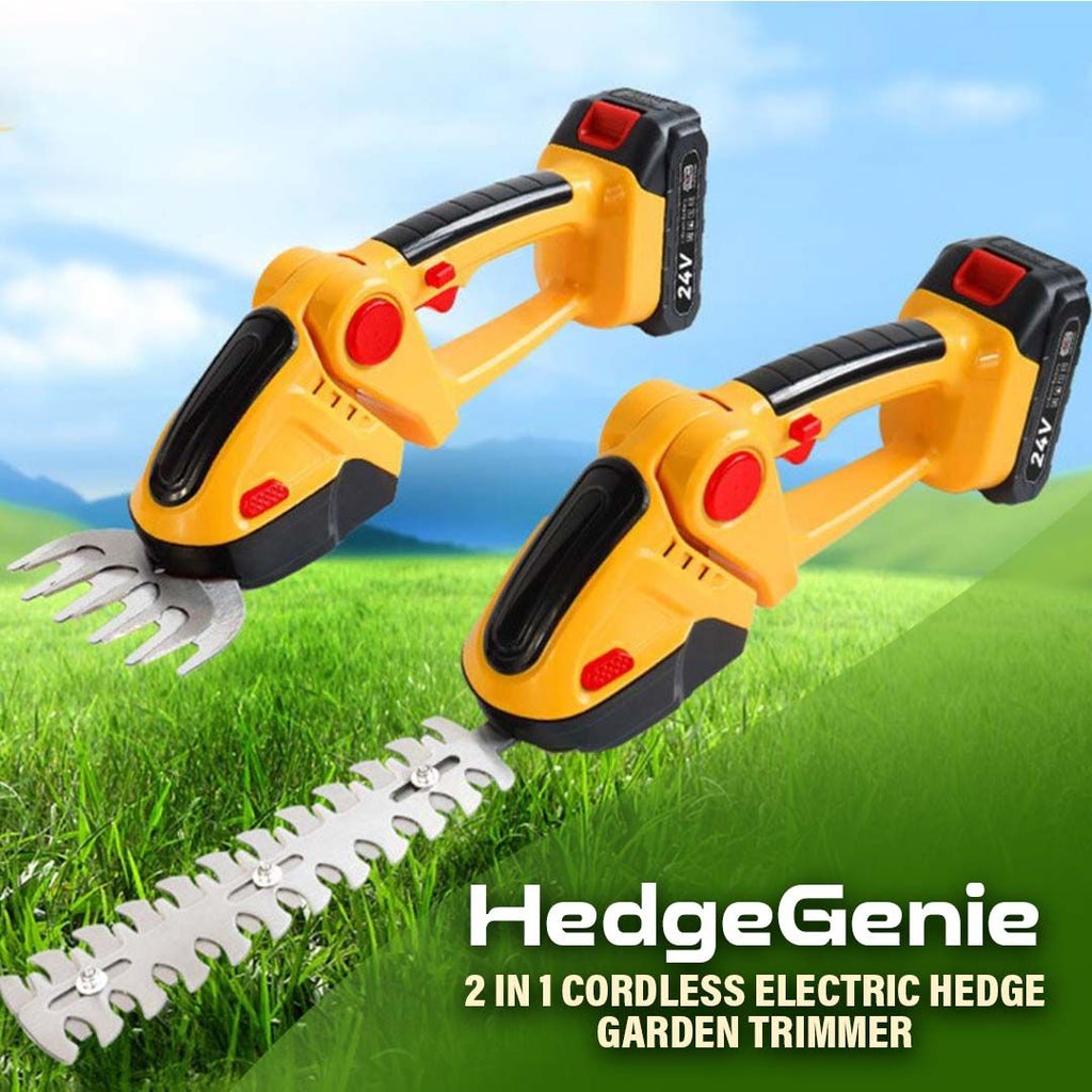 Sistema elettrico senza filo due in uno per siepi e giardino
