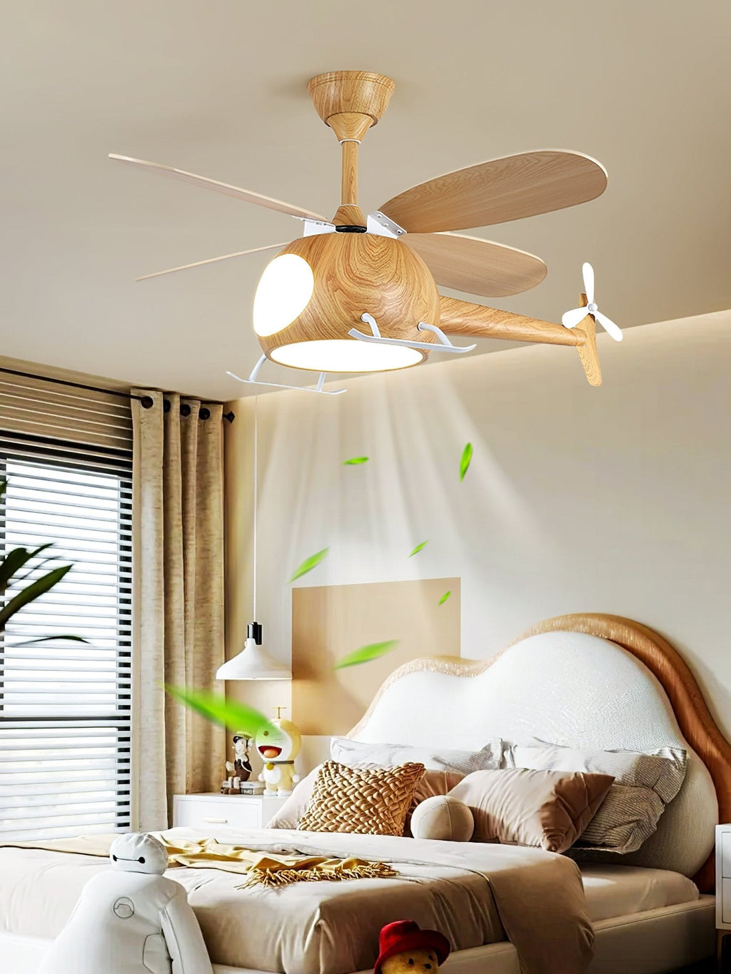 Heli Breeze Helikopter Tarzı Çocuk Tavan Vantilatörü Lambası