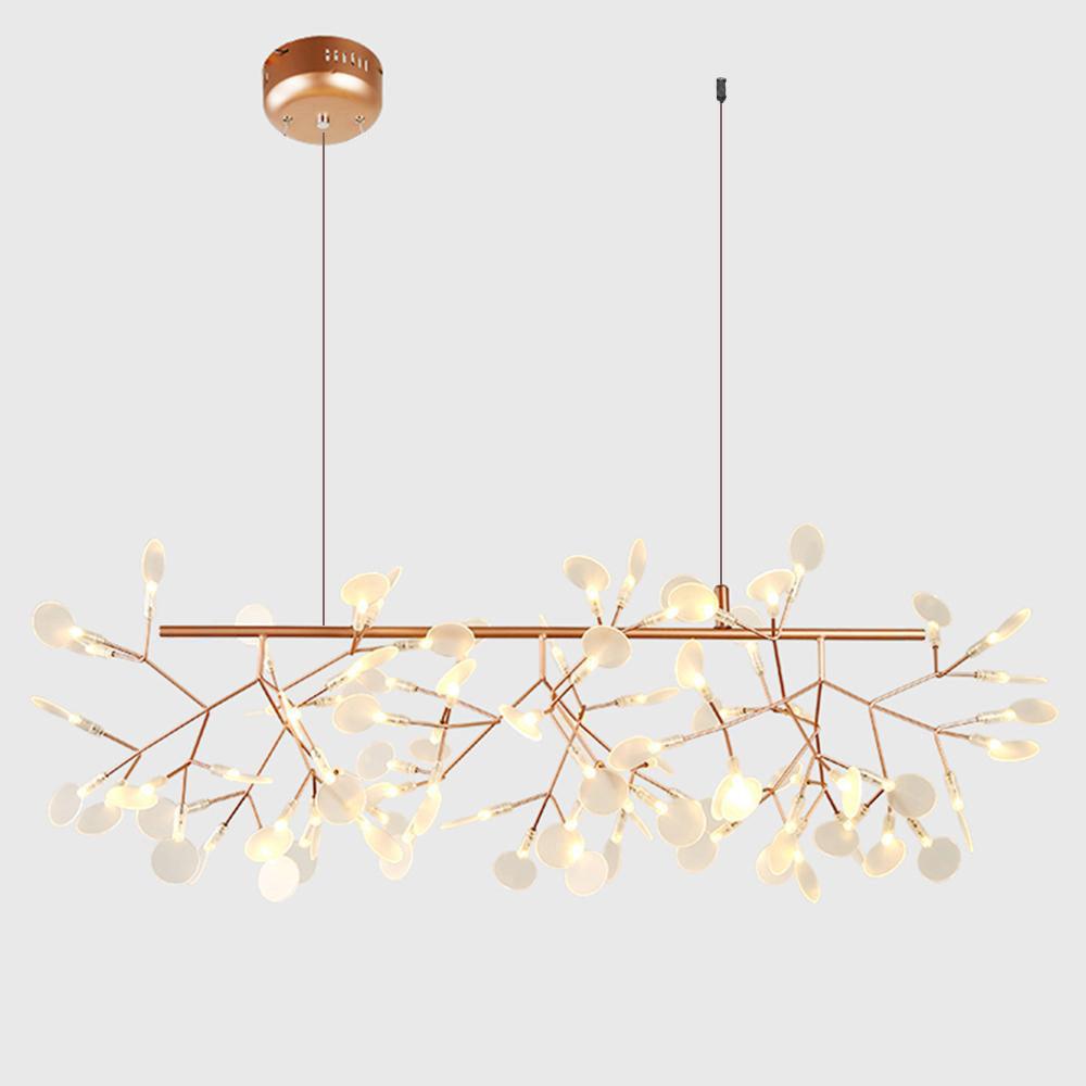Rose Gold Firefly LED Chandelier — Repositionable Sculptural Branches