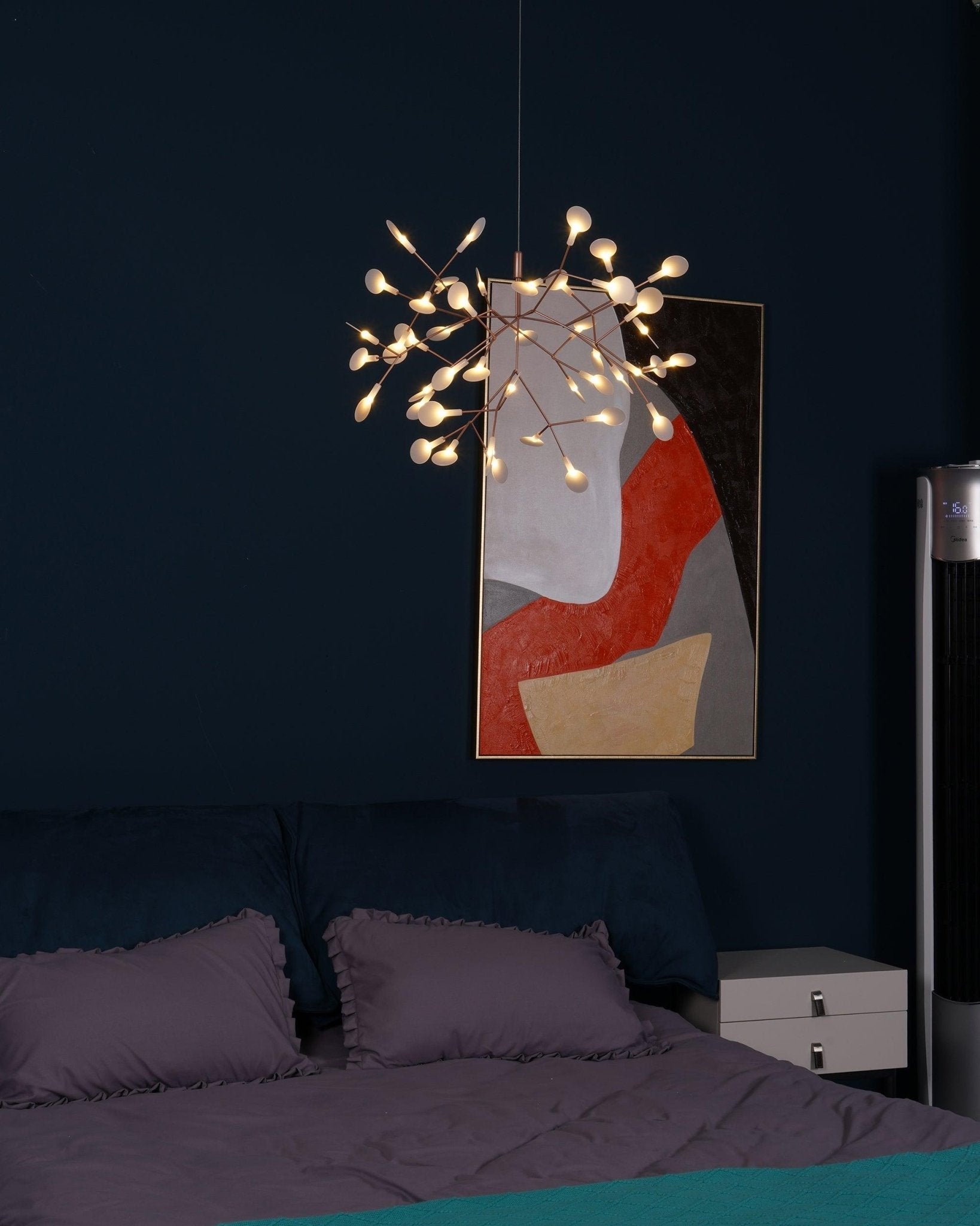 Rose Gold Firefly LED Chandelier — Repositionable Sculptural Branches