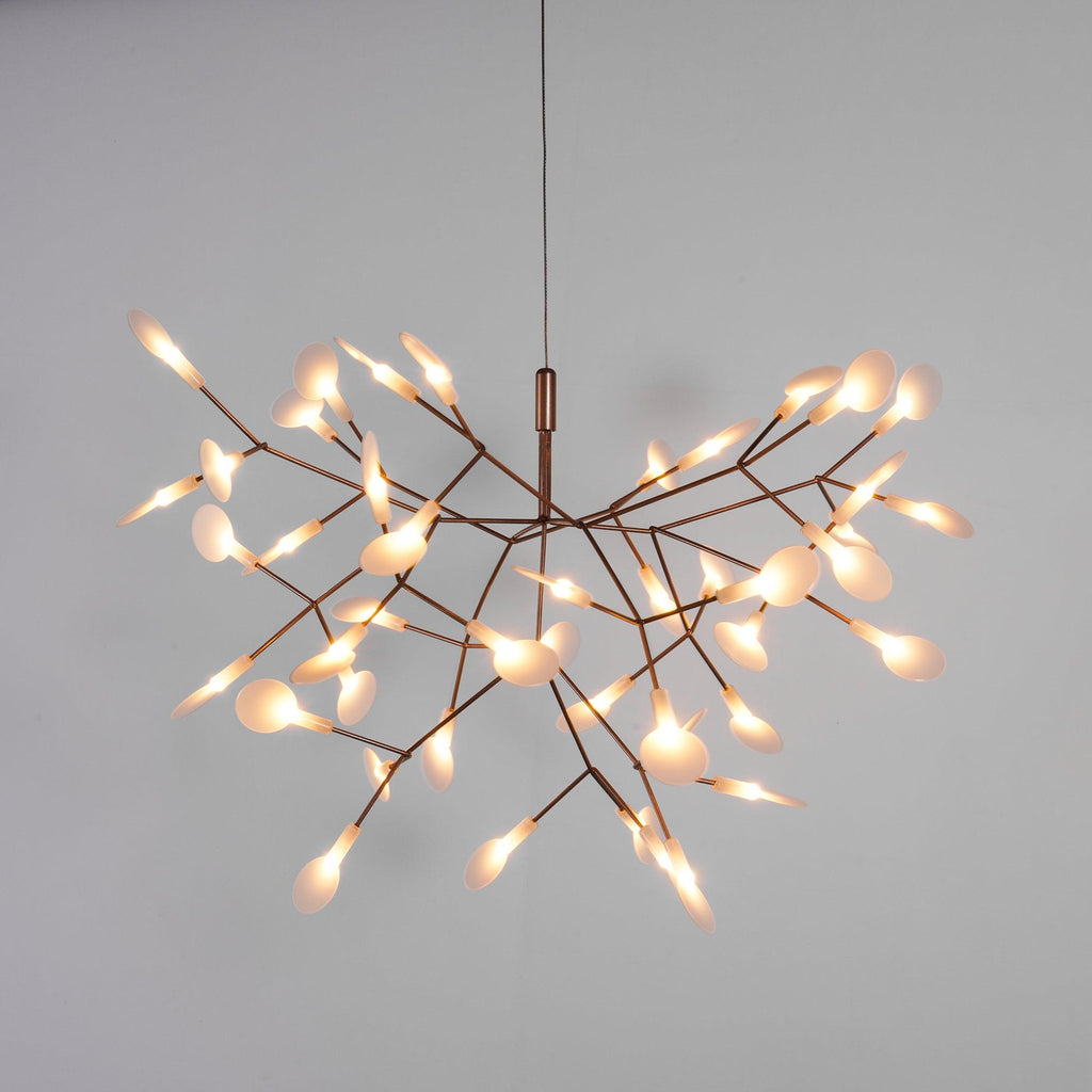 Rose Gold Firefly LED Chandelier — Repositionable Sculptural Branches