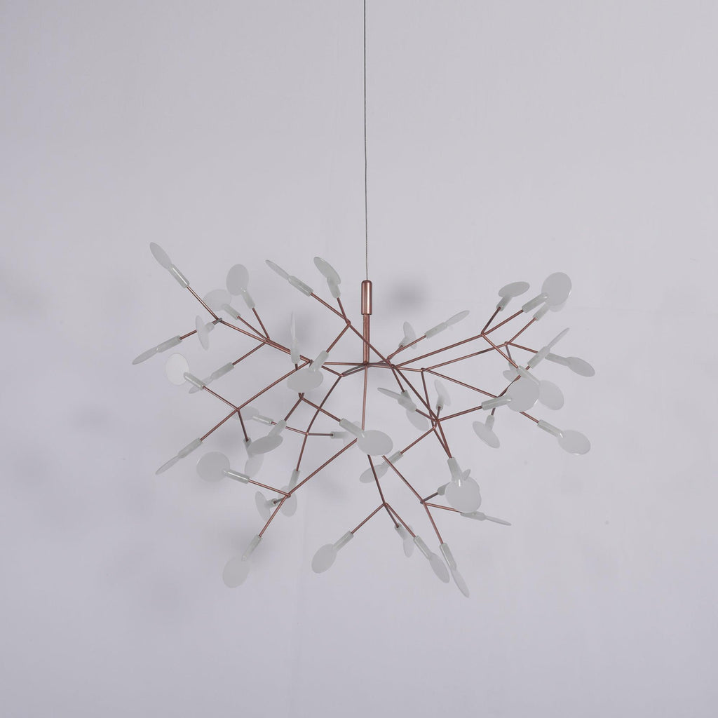Rose Gold Firefly LED Chandelier — Repositionable Sculptural Branches