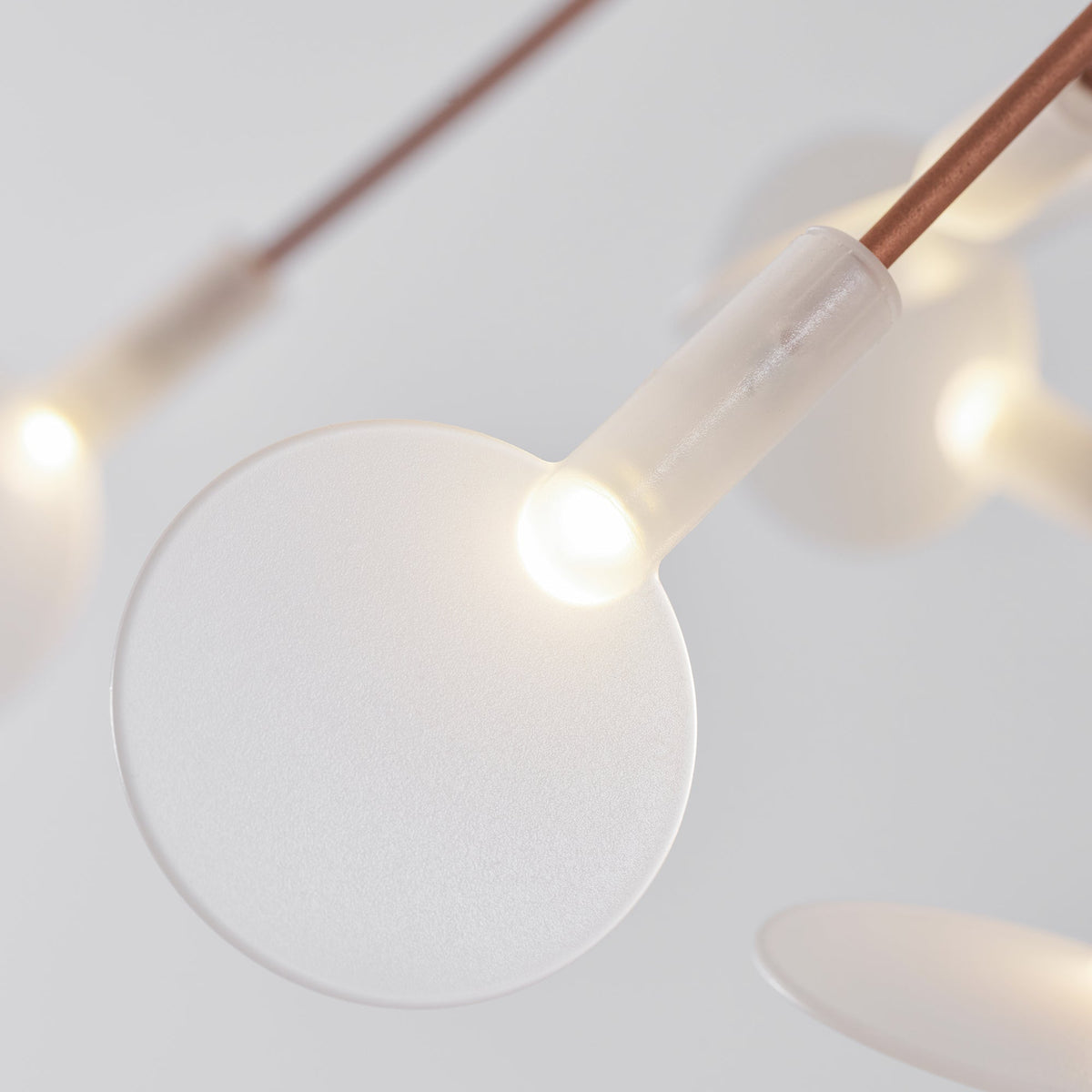 Rose Gold Firefly LED Chandelier — Repositionable Sculptural Branches