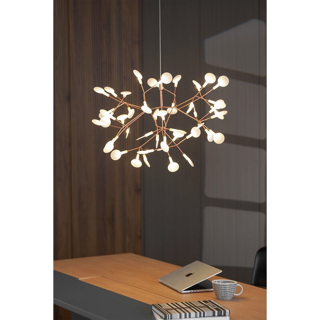Rose Gold Firefly LED Chandelier — Repositionable Sculptural Branches