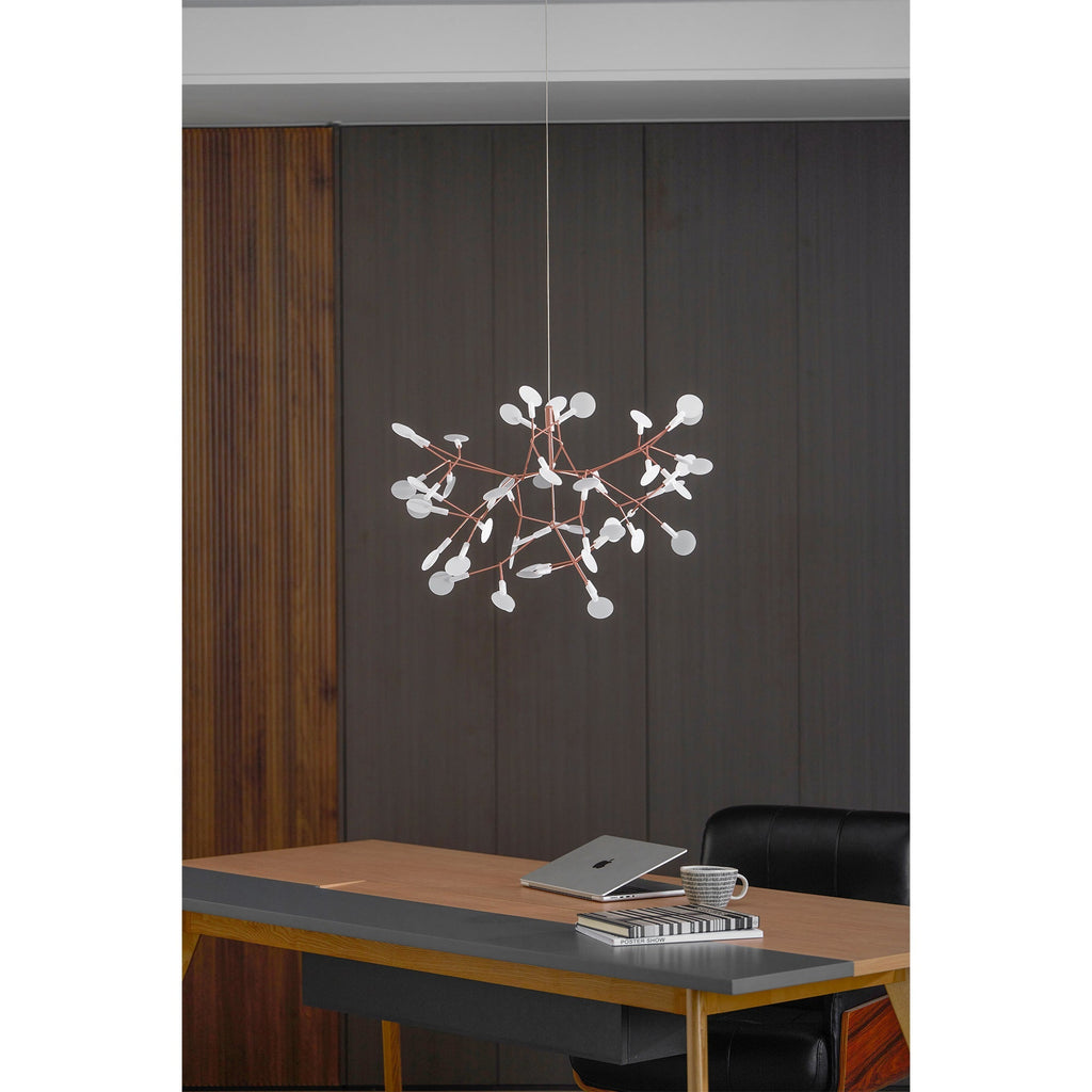 Rose Gold Firefly LED Chandelier — Repositionable Sculptural Branches