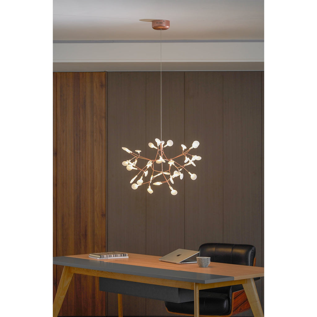Rose Gold Firefly LED Chandelier — Repositionable Sculptural Branches