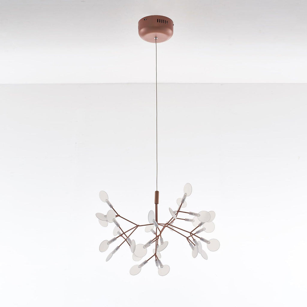 Rose Gold Firefly LED Chandelier — Repositionable Sculptural Branches