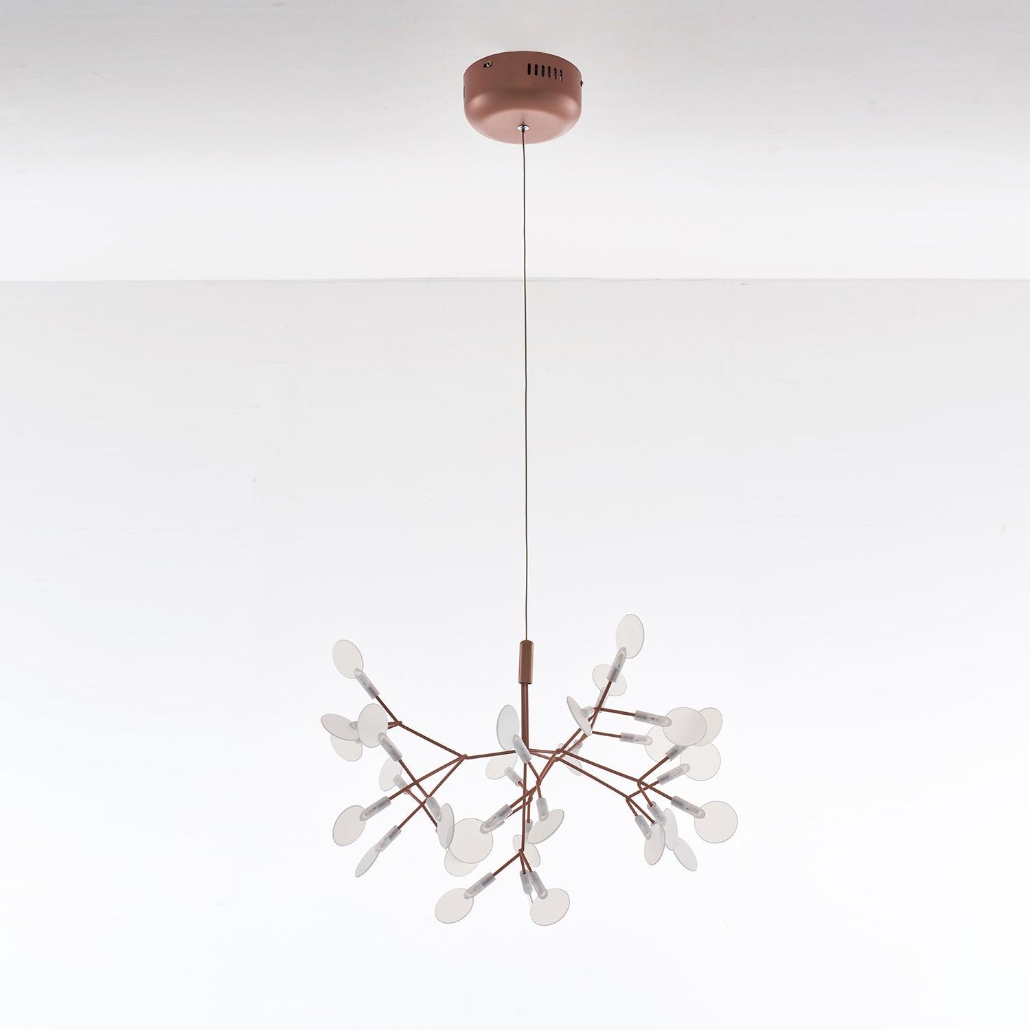 Rose Gold Firefly LED Chandelier — Repositionable Sculptural Branches
