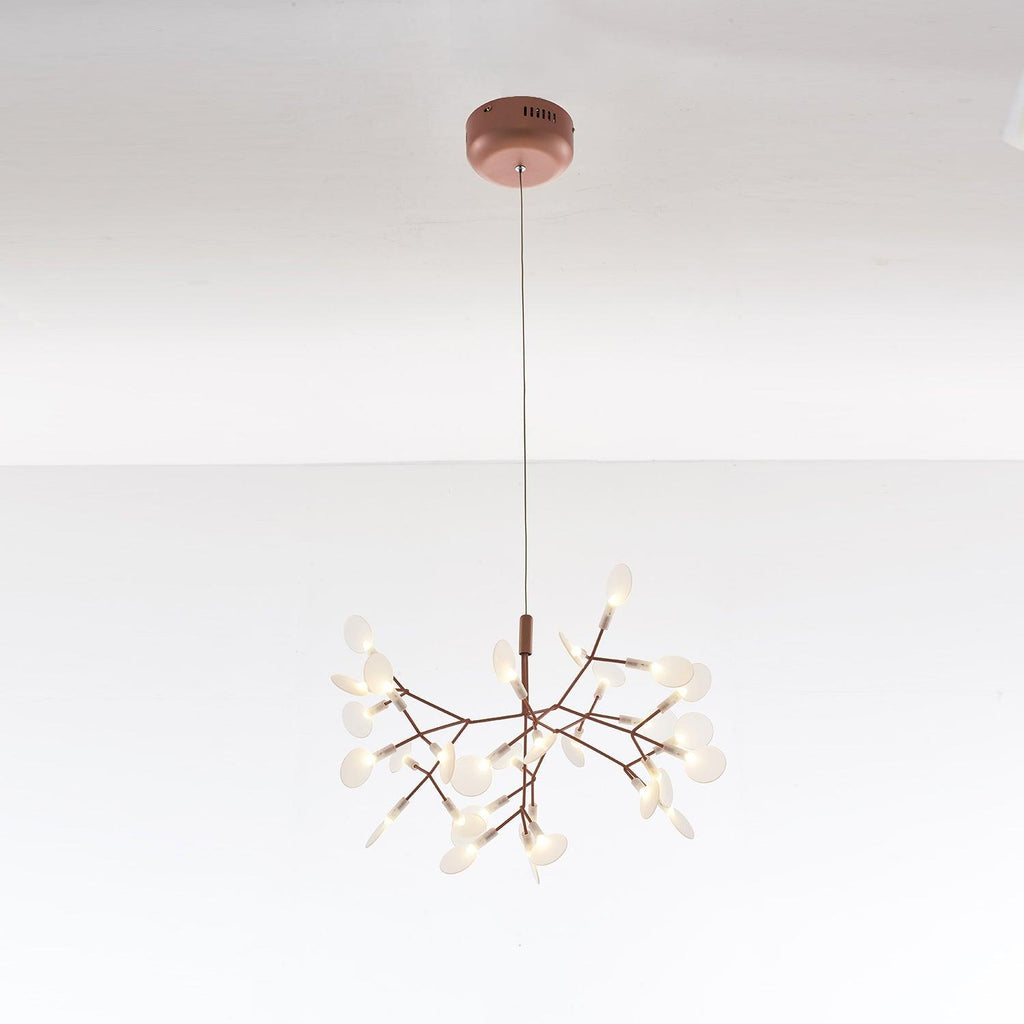 Rose Gold Firefly LED Chandelier — Repositionable Sculptural Branches