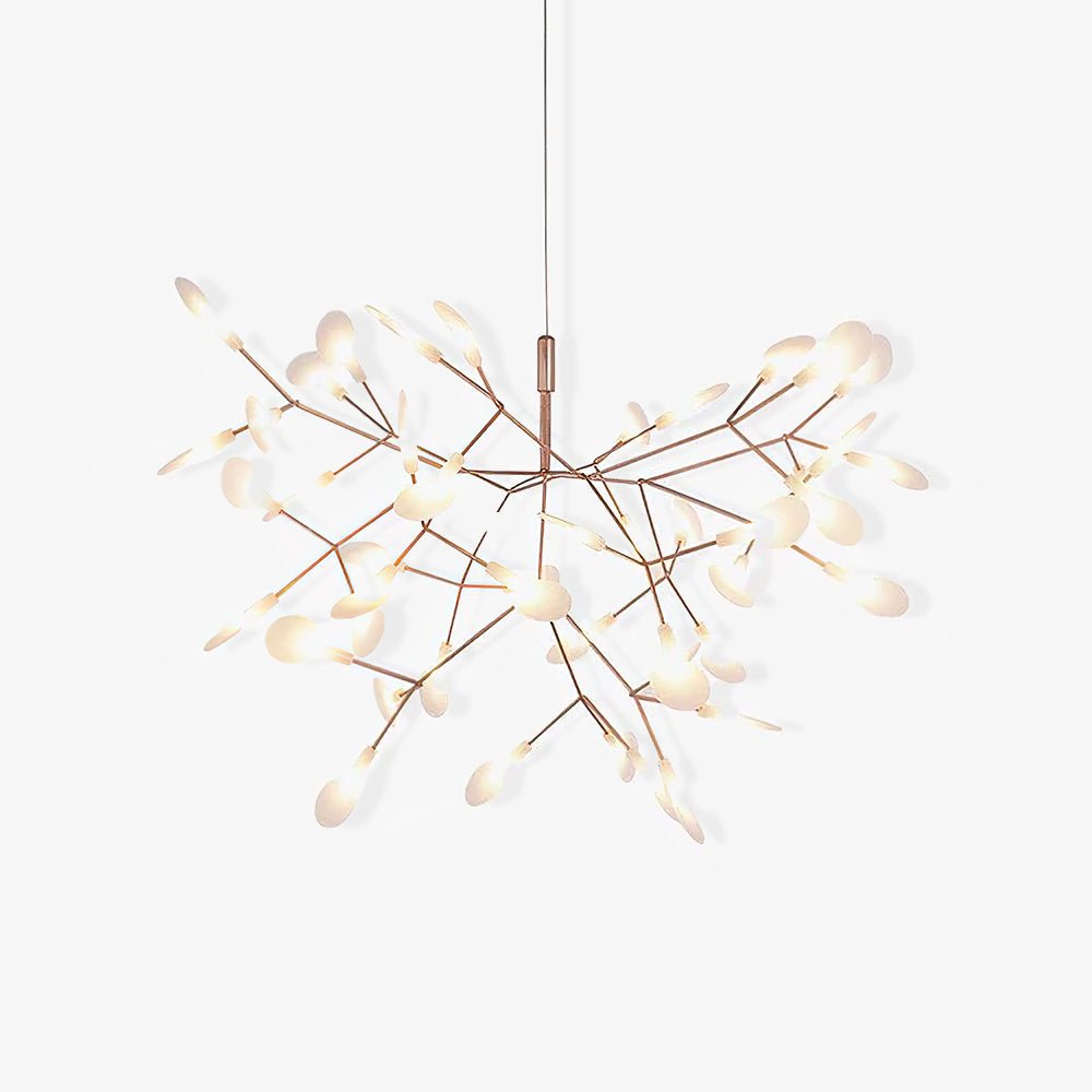 Rose Gold Firefly LED Chandelier — Repositionable Sculptural Branches