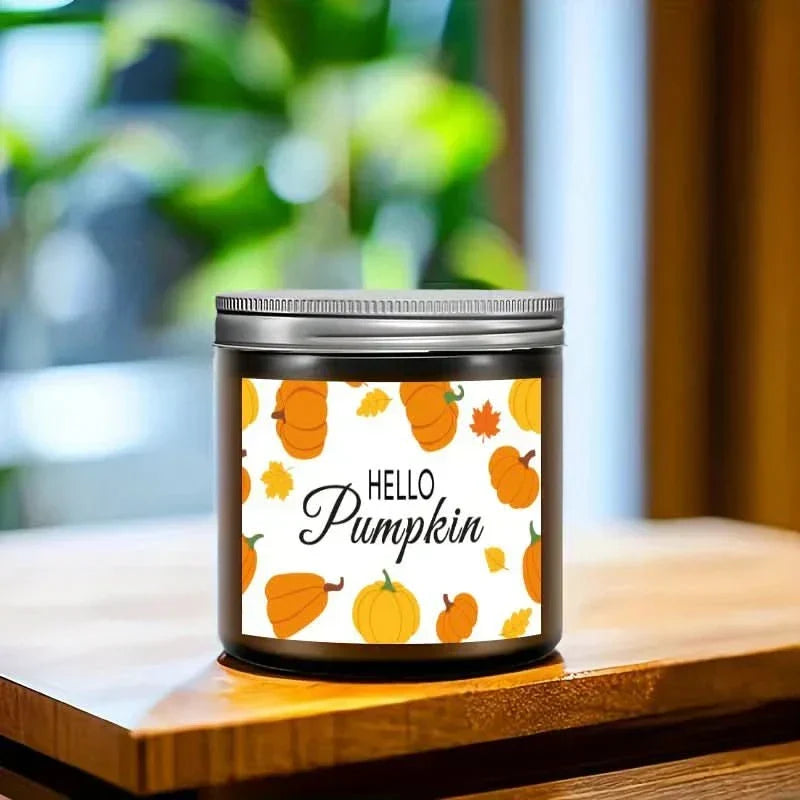 Vela de cera de soja otoñal AmberHearth de 200g, aromas acogedores de otoño para salones