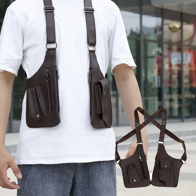 PioneerGuard Borsa a Tracolla Uomo Antifurto con Scomparti Multipli