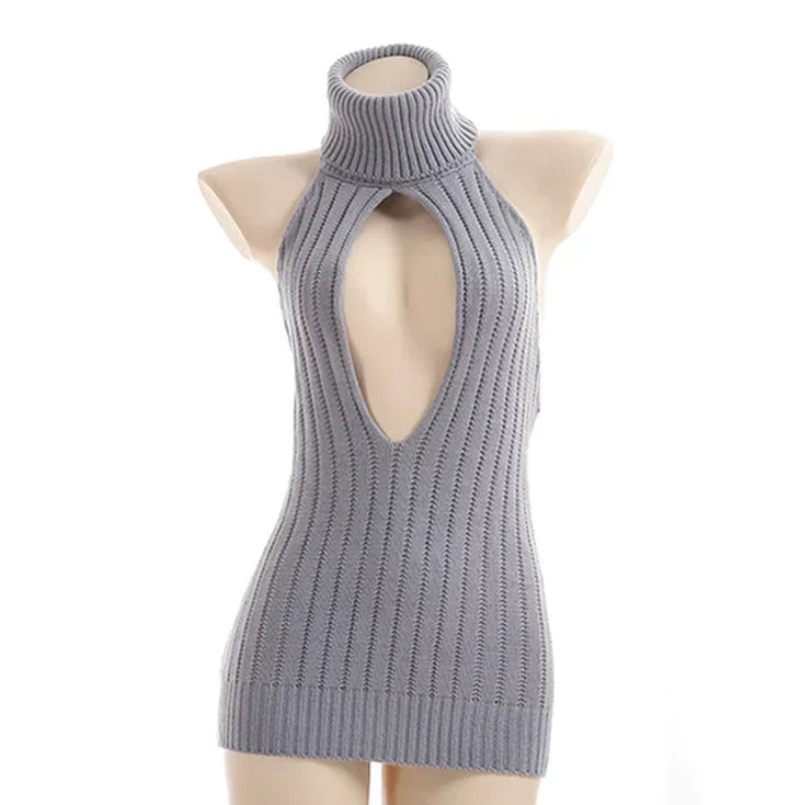 Kivágott, hátul nyitott Virgin Killer pulóver