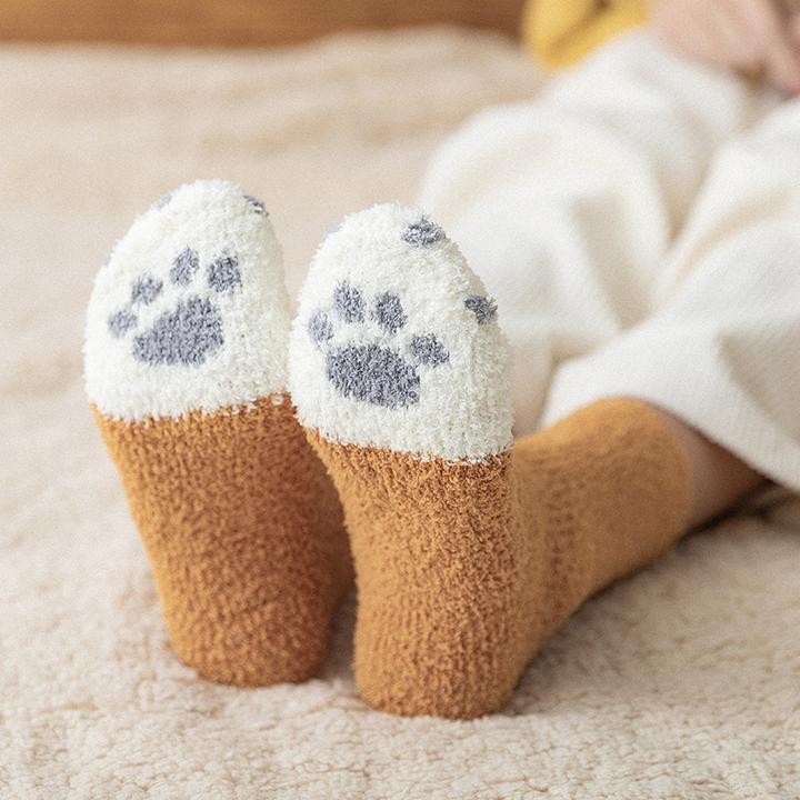 CozyPaws Flauschige Katzenkrallen-Socken für den Alltag