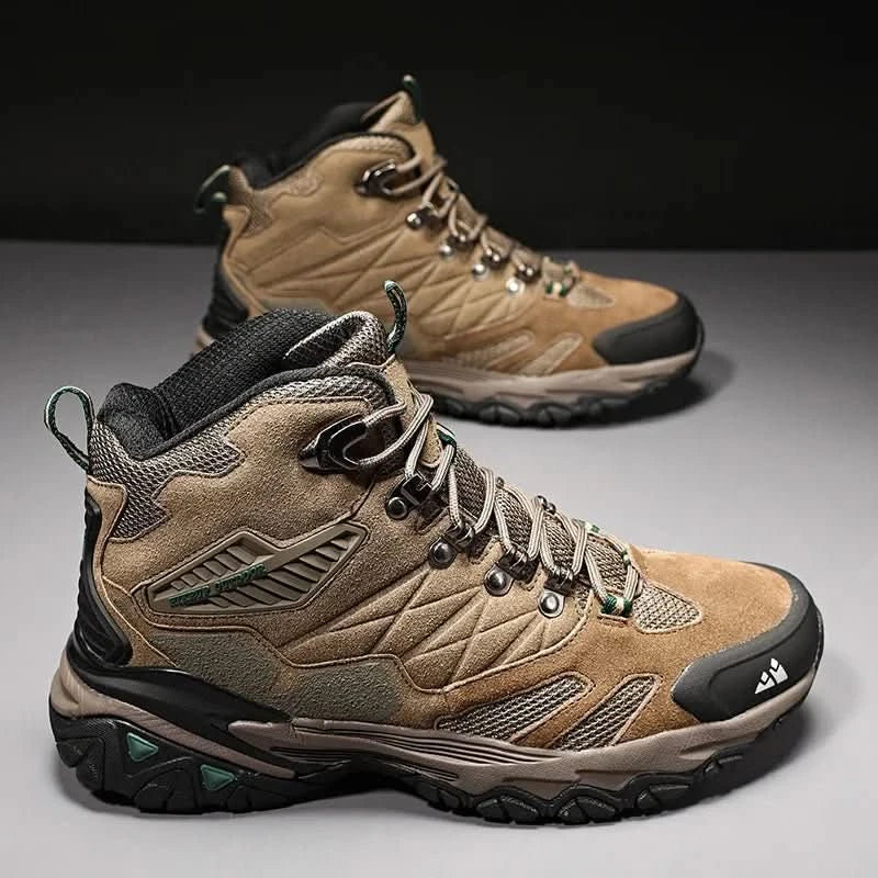 TrailCrest Men's Trekking Boots Suede Breathable Rainproof For All Weather Adventures
