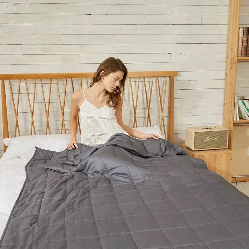 SereneNest Premium Cotton Weighted Blanket For Calm Sleep And Stress Relief