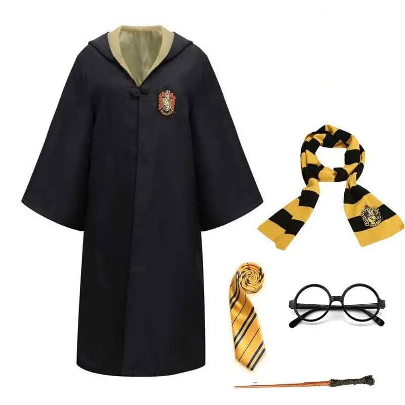 儿童及成人全套巫师服装套装，含斗篷及配饰