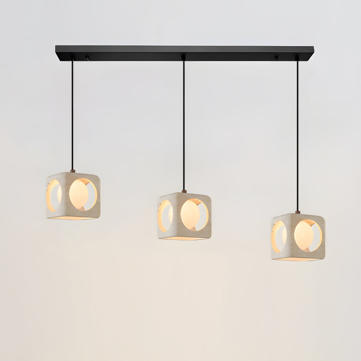 Vintage skleněná závěsná lampa Enya — pro pevné připojení, patice G9, kabel dlouhý 59 palců