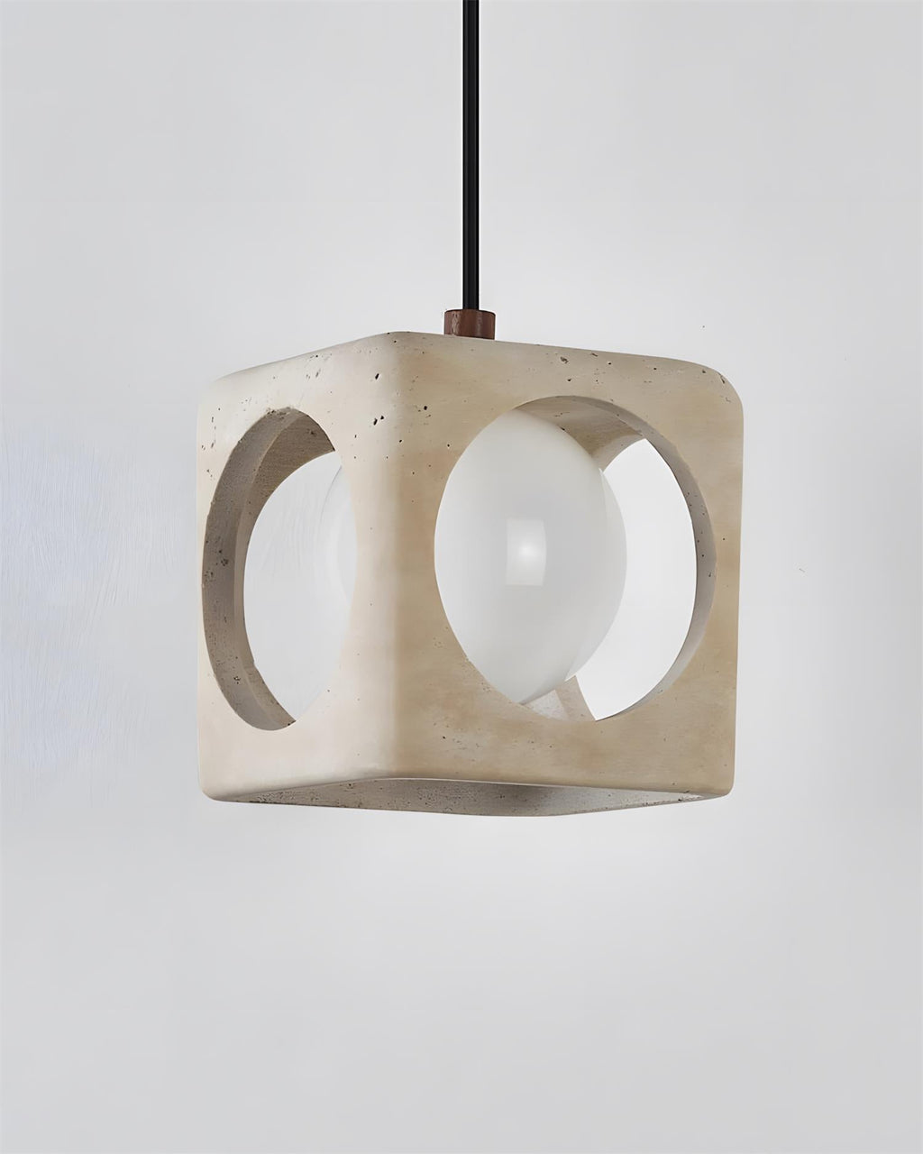 Vintage skleněná závěsná lampa Enya — pro pevné připojení, patice G9, kabel dlouhý 59 palců
