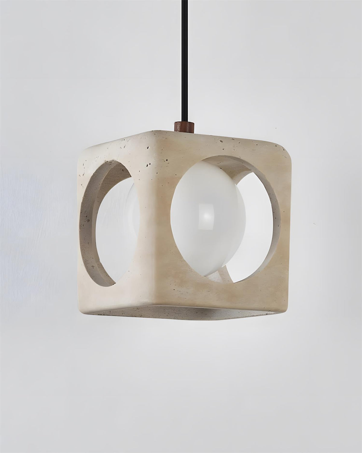 Vintage skleněná závěsná lampa Enya — pro pevné připojení, patice G9, kabel dlouhý 59 palců