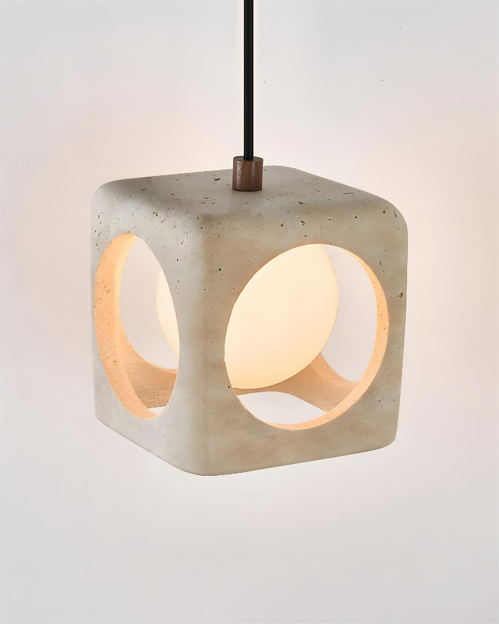 Vintage skleněná závěsná lampa Enya — pro pevné připojení, patice G9, kabel dlouhý 59 palců