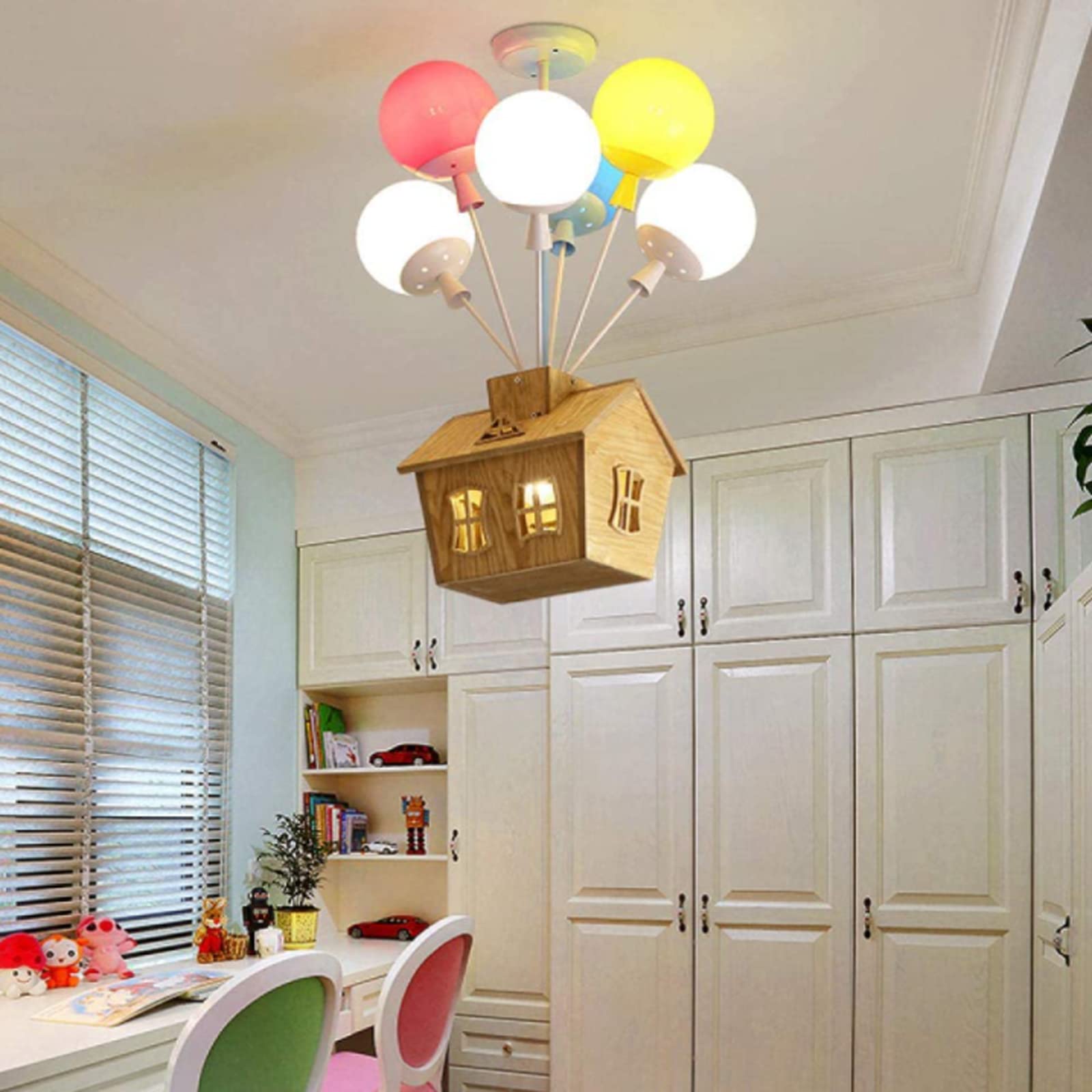 Lampada da soffitto a LED dimmerabile per cameretta Aurora Nest con telecomando, design a palloncino