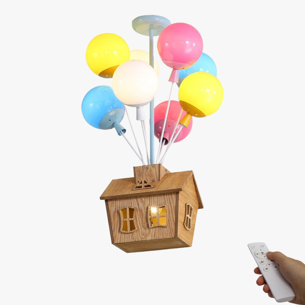 Lampada da soffitto a LED dimmerabile per cameretta Aurora Nest con telecomando, design a palloncino
