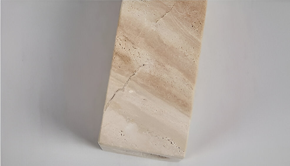 Lampada da soffitto MarWood in travertino – Faretto a incasso in marmo e legno per illuminazione elegante
