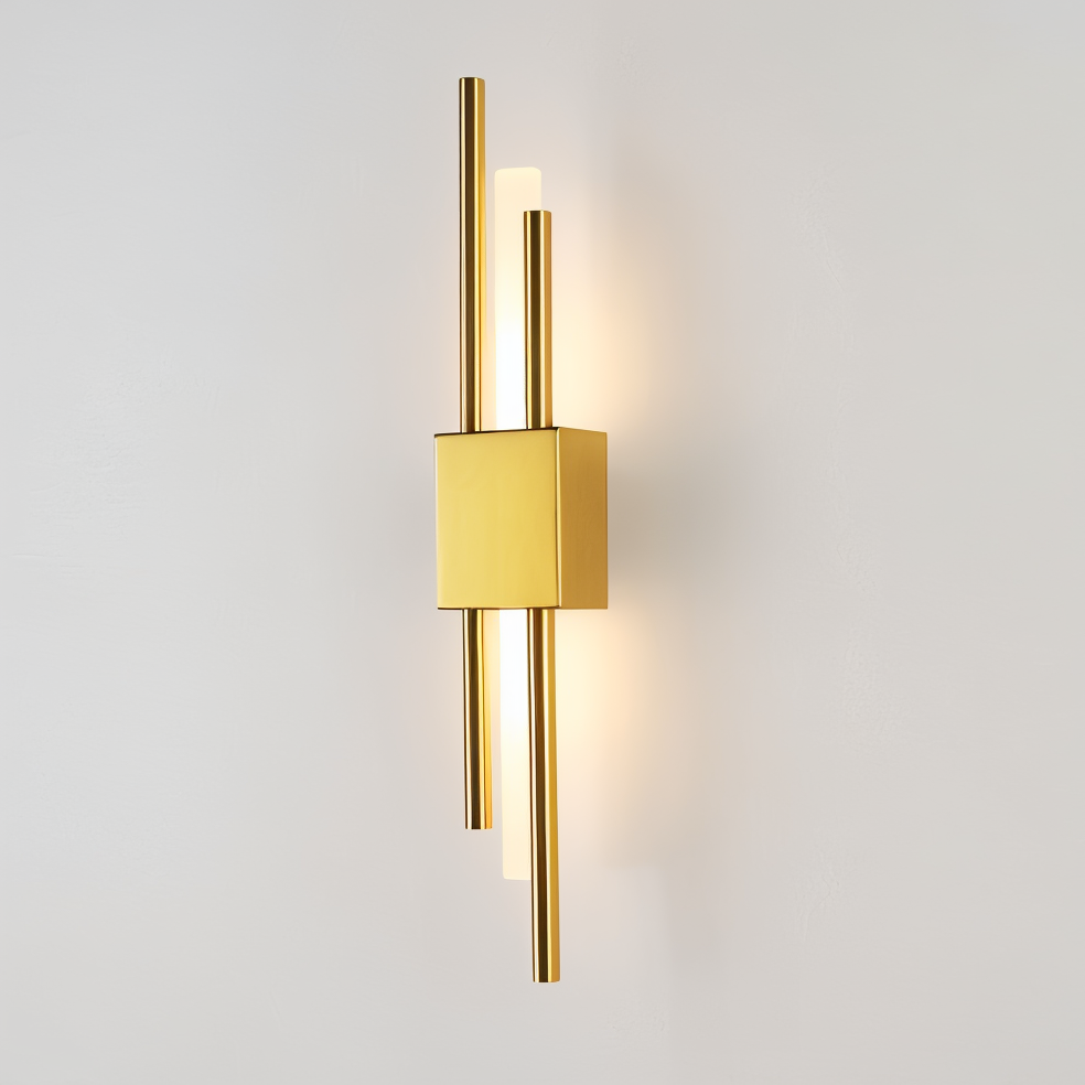NobleGlow Goud Zwarte Wandlamp - Luxe Lineair Ontwerp, Verstelbare Warme/Neutrale/Koude Verlichting
