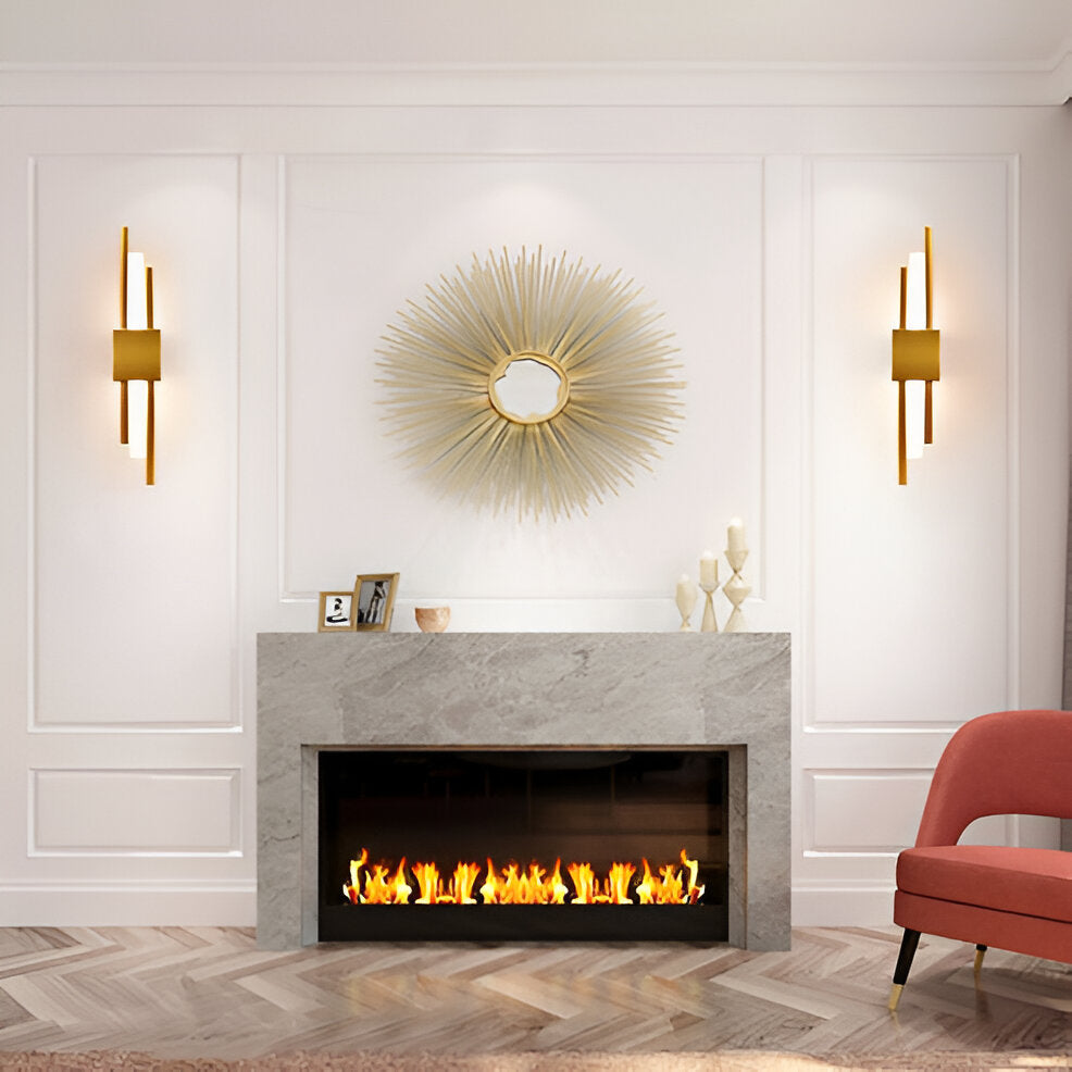 NobleGlow Goud Zwarte Wandlamp - Luxe Lineair Ontwerp, Verstelbare Warme/Neutrale/Koude Verlichting