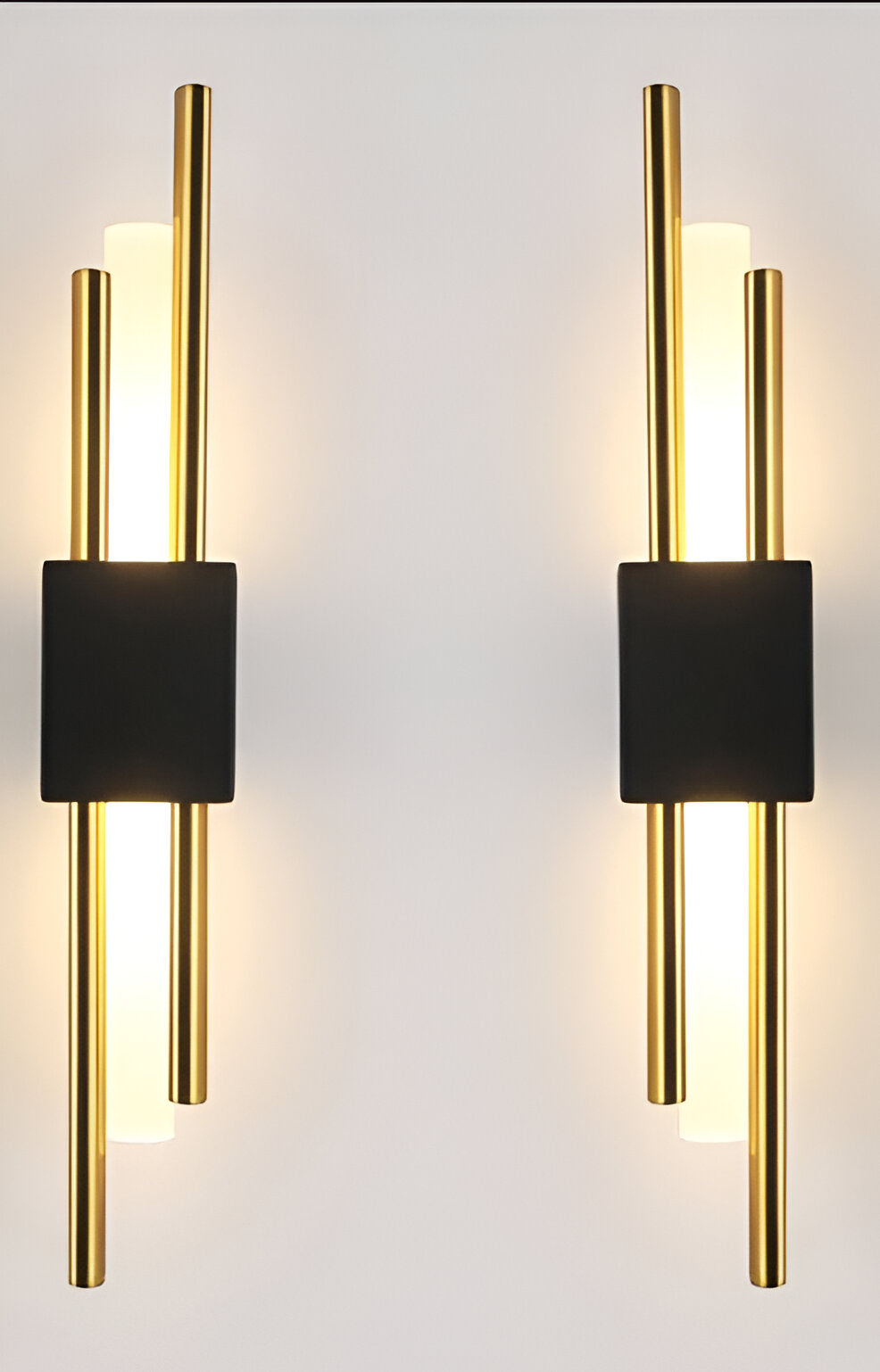 NobleGlow Goud Zwarte Wandlamp - Luxe Lineair Ontwerp, Verstelbare Warme/Neutrale/Koude Verlichting