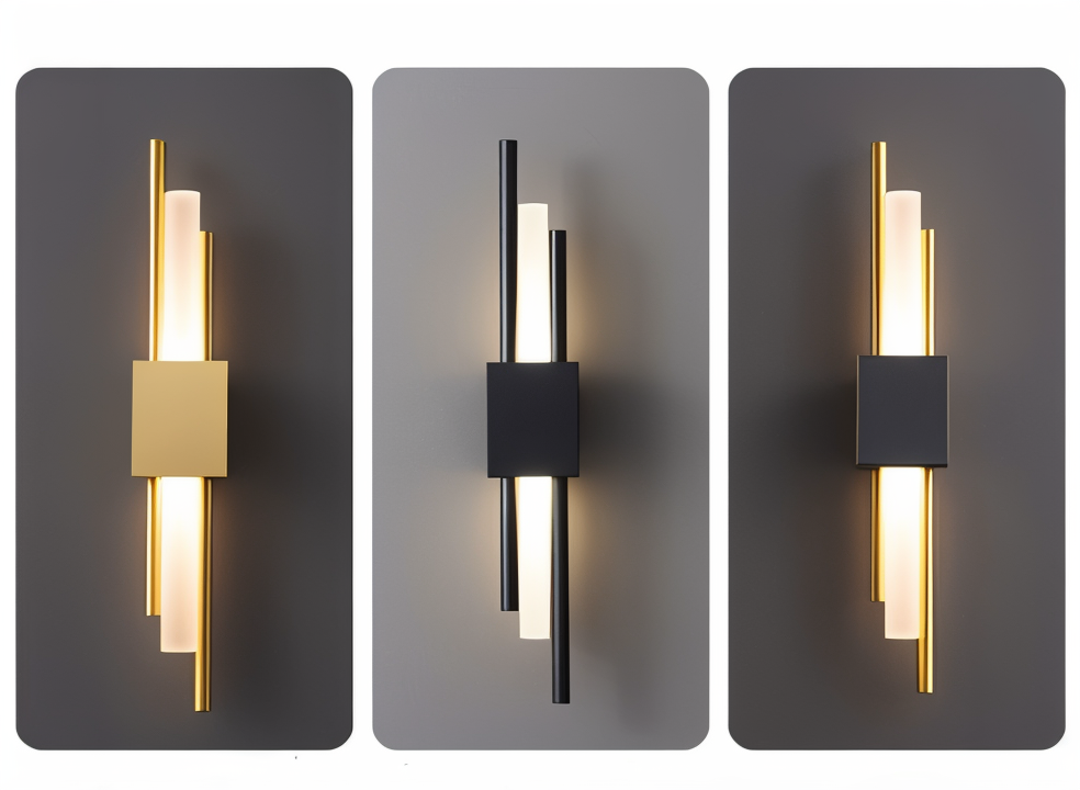 NobleGlow Goud Zwarte Wandlamp - Luxe Lineair Ontwerp, Verstelbare Warme/Neutrale/Koude Verlichting