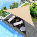 Toldo triangular impermeável em poliéster — proteção UV, 3 tamanhos
