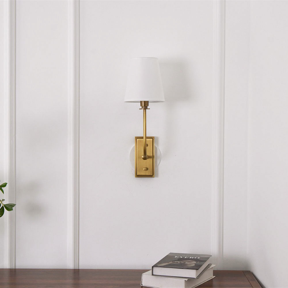 Esther Wall Lamp — Tapered Fabric Shade