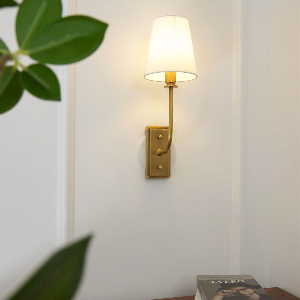 Esther Wall Lamp — Tapered Fabric Shade