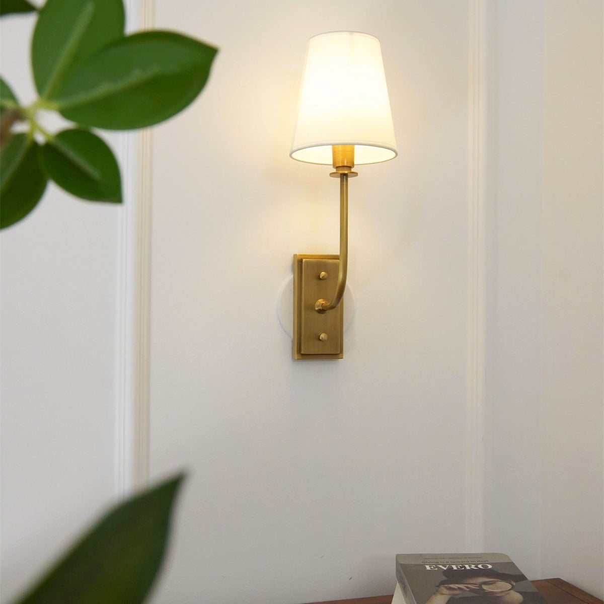 Esther Wall Lamp — Tapered Fabric Shade