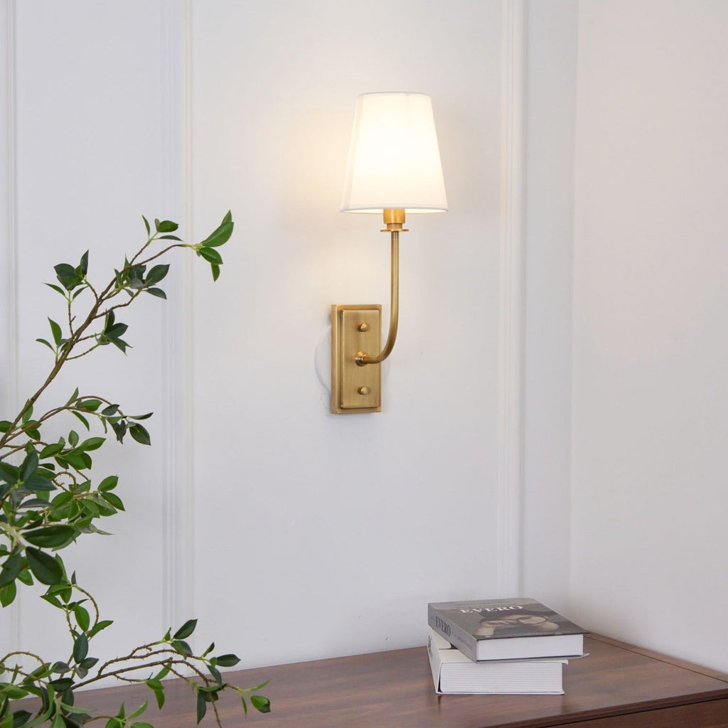 Esther Wall Lamp — Tapered Fabric Shade