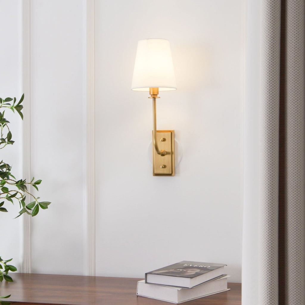 Esther Wall Lamp — Tapered Fabric Shade