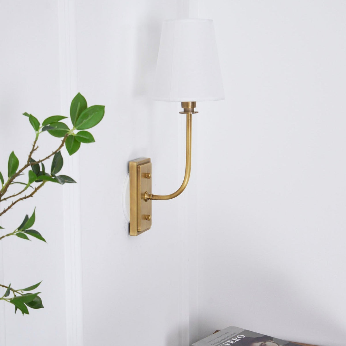 Esther Wall Lamp — Tapered Fabric Shade