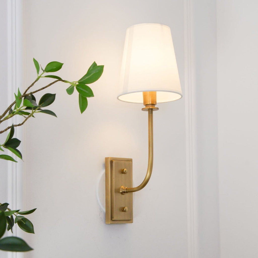 Esther Wall Lamp — Tapered Fabric Shade