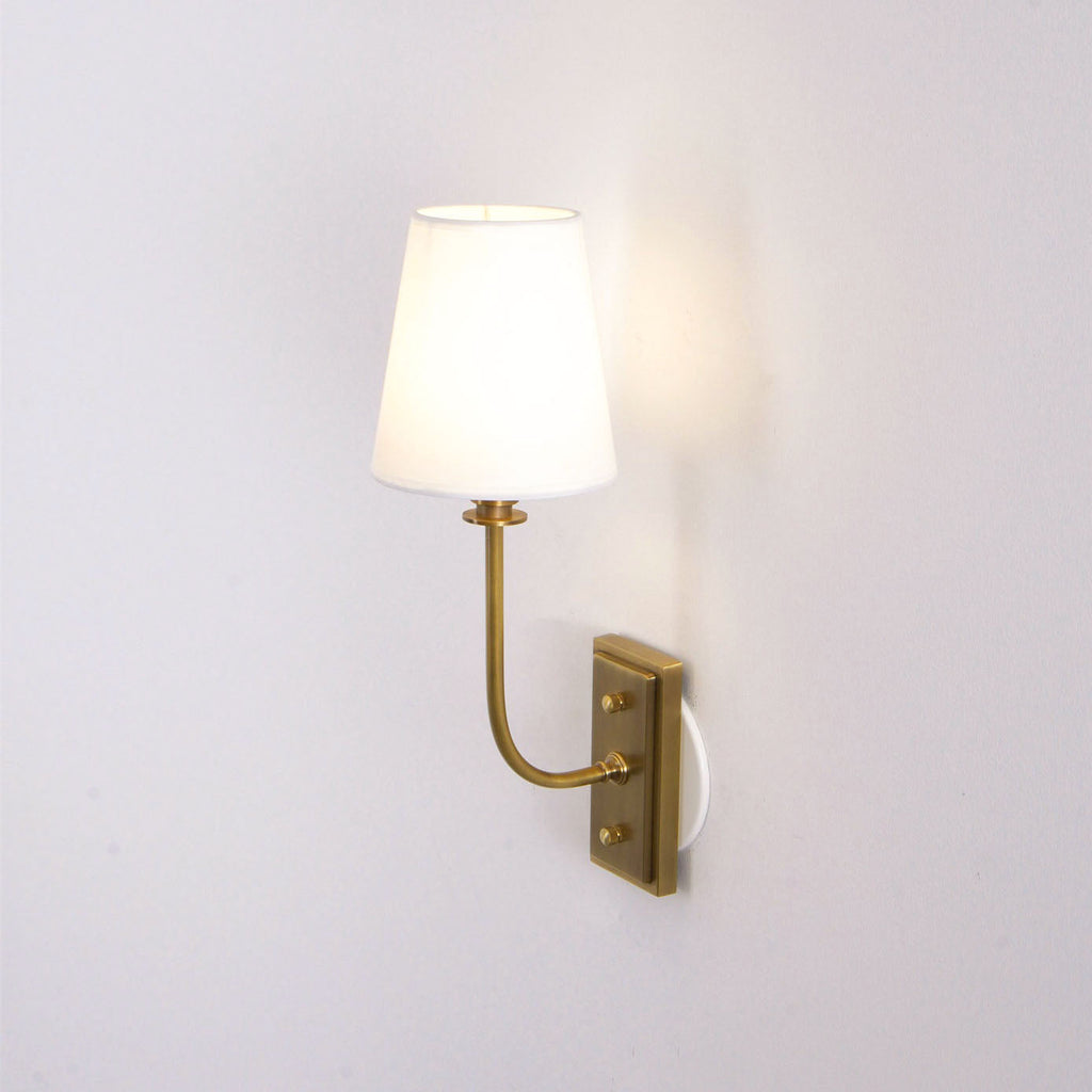 Esther Wall Lamp — Tapered Fabric Shade