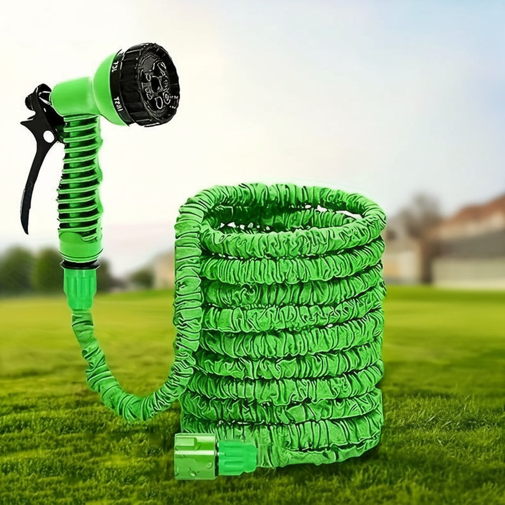 High-Pressure Expandable Garden Hose with 7 Spray Modes